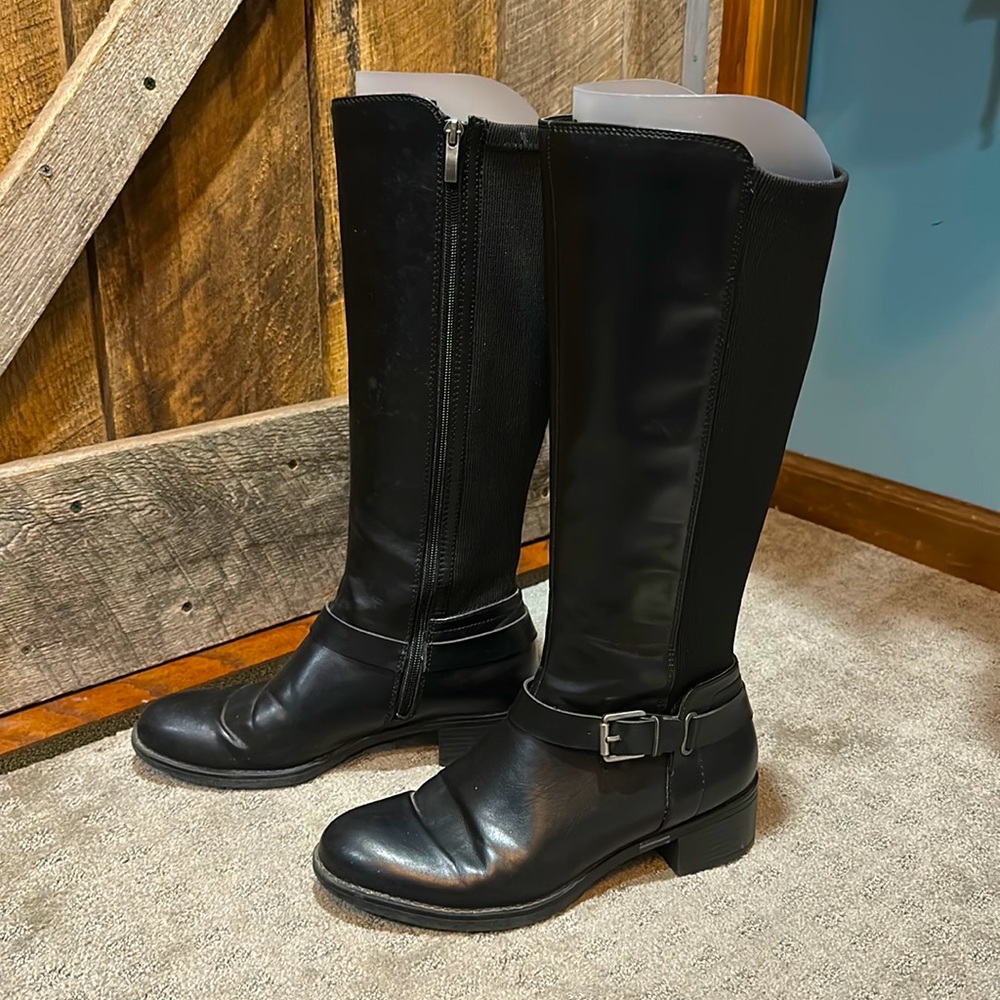 Franco Sarto tall black boots size 9
